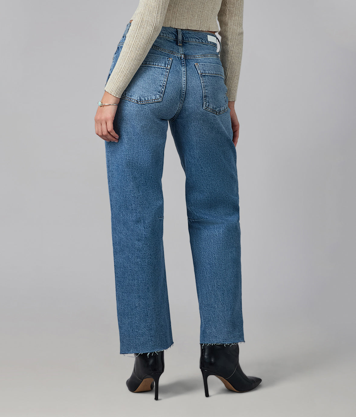 DYLAN-DB High Rise Barrel Jeans