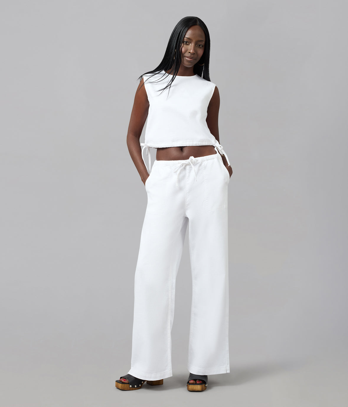 LIEL-WHT Cotton Twill Top