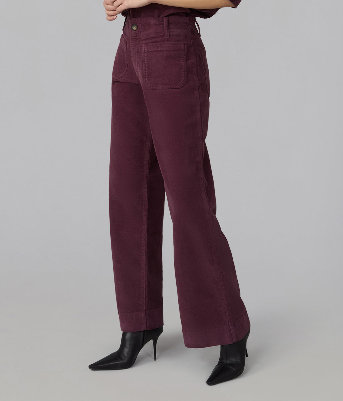 COLETTE-IP High Rise Wide Leg Corduroy Jeans