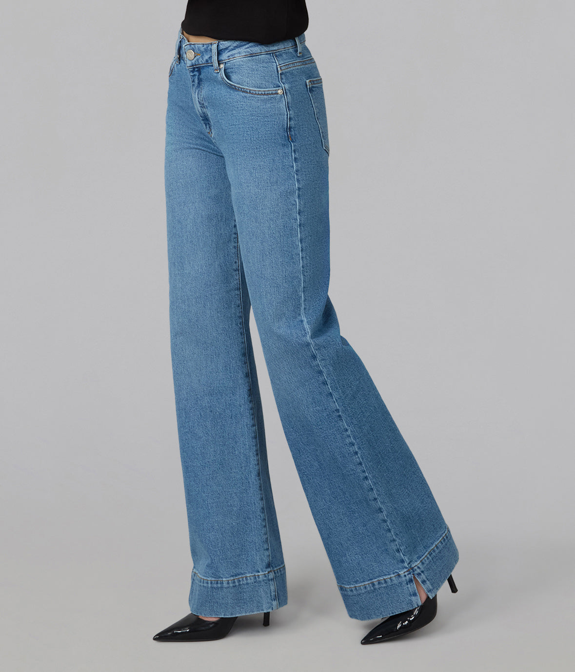 KNOX-SI Mid Rise Comfort Flare Jeans