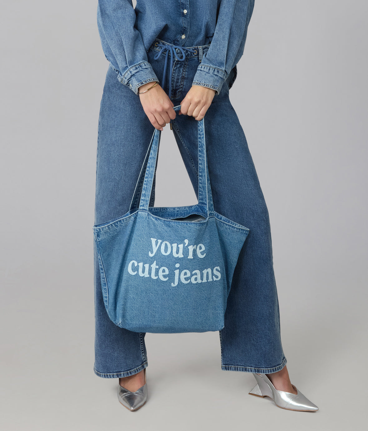The "You're Cute Jeans" Denim Tote