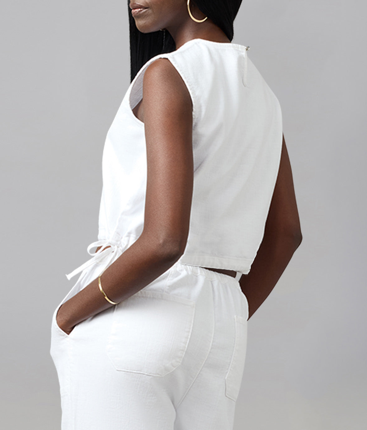 LIEL-WHT Cotton Twill Top