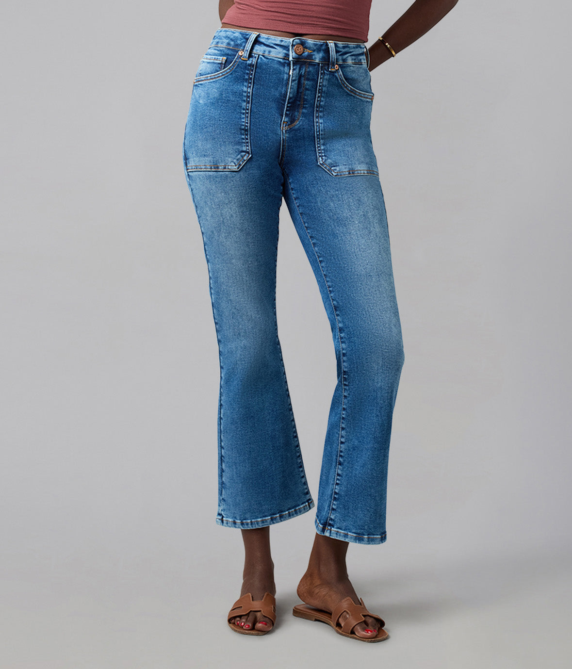BILLIE-IM High Rise Bootcut Jeans  28" Inseam