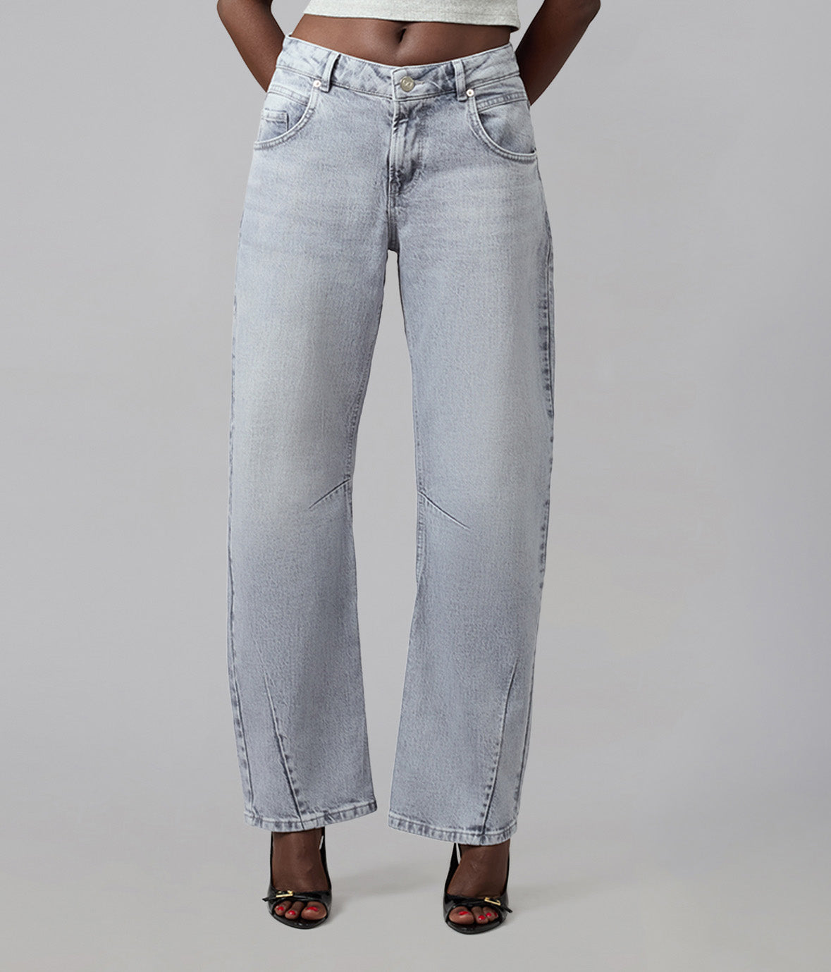 LENNOX-MON High Rise Barrel Jeans 30" Inseam