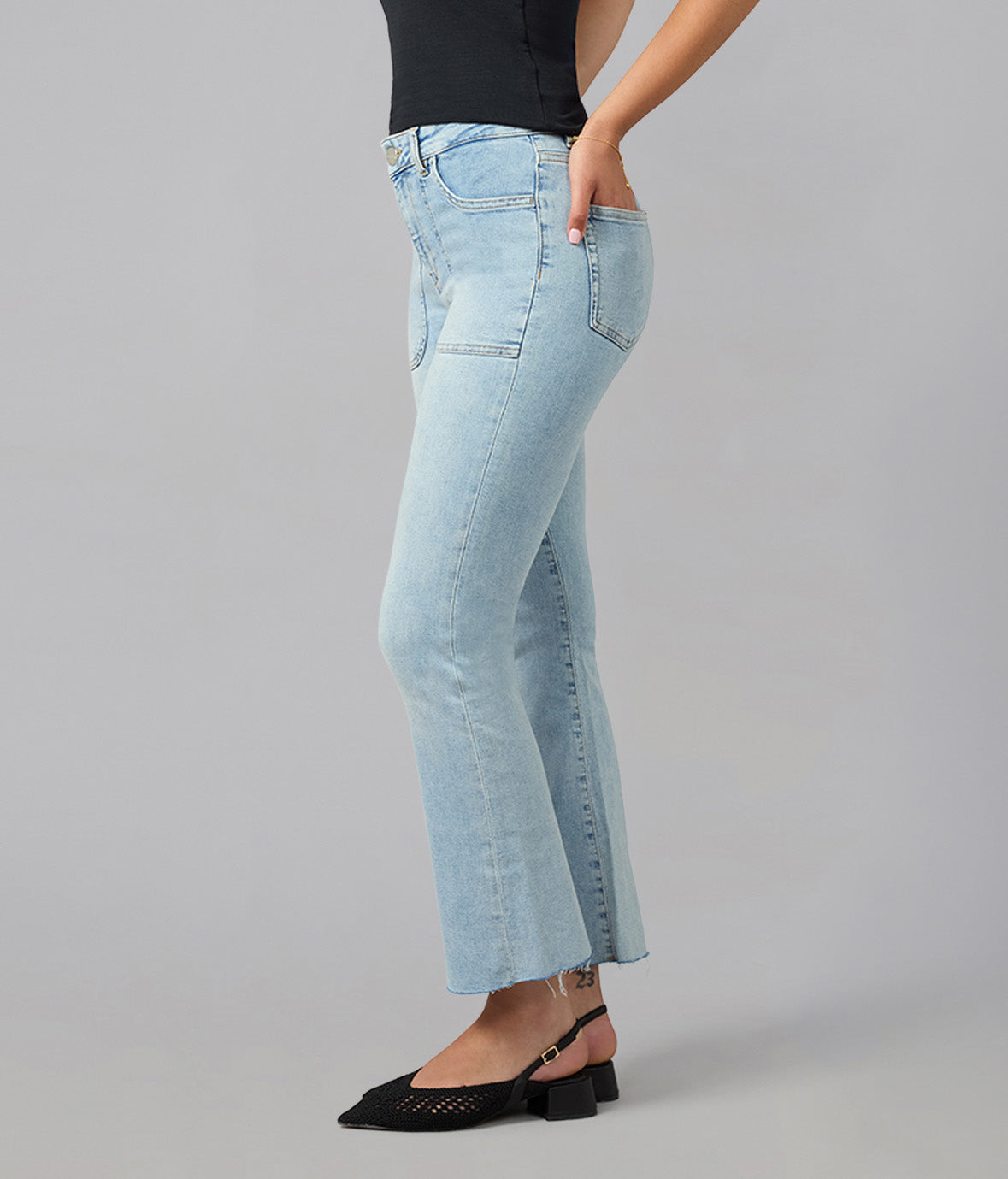 BILLIE-TD High Rise Bootcut Jeans  28" Inseam