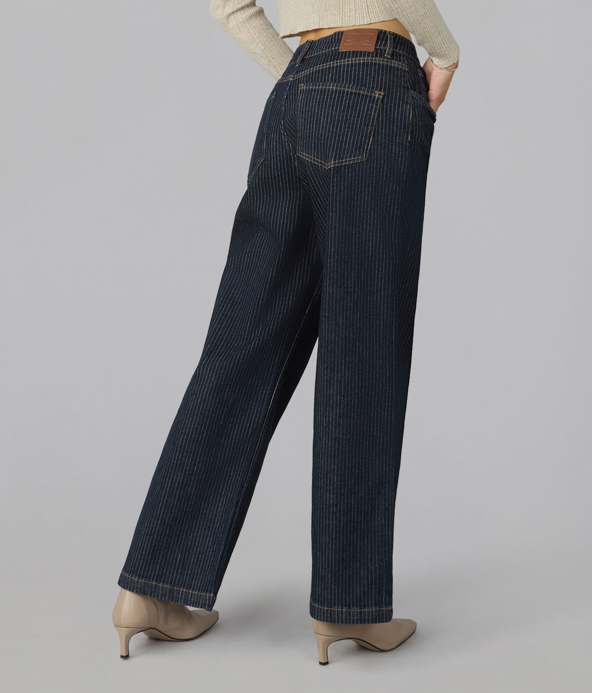 COLETTE-PSB High Rise Wide Leg Jeans 30" Inseam