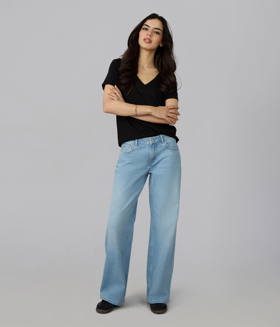 COLETTE-WB High Rise Wide Leg Jeans 31" Inseam