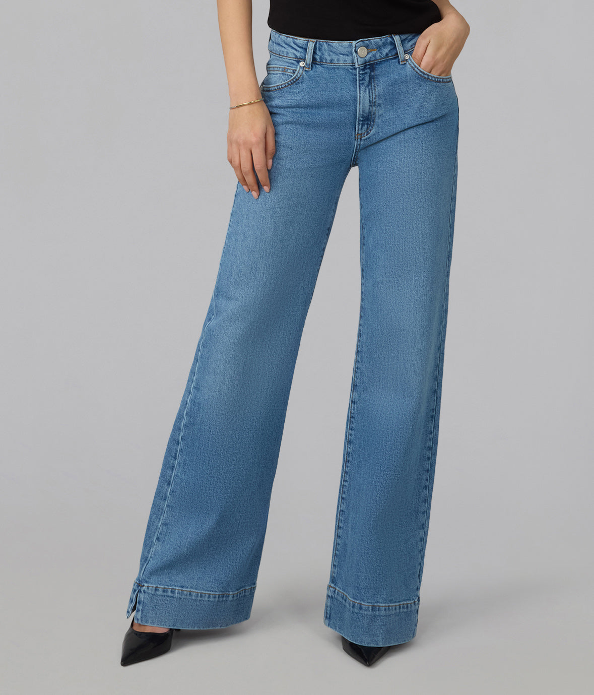 KNOX-SI Mid Rise Comfort Flare Jeans