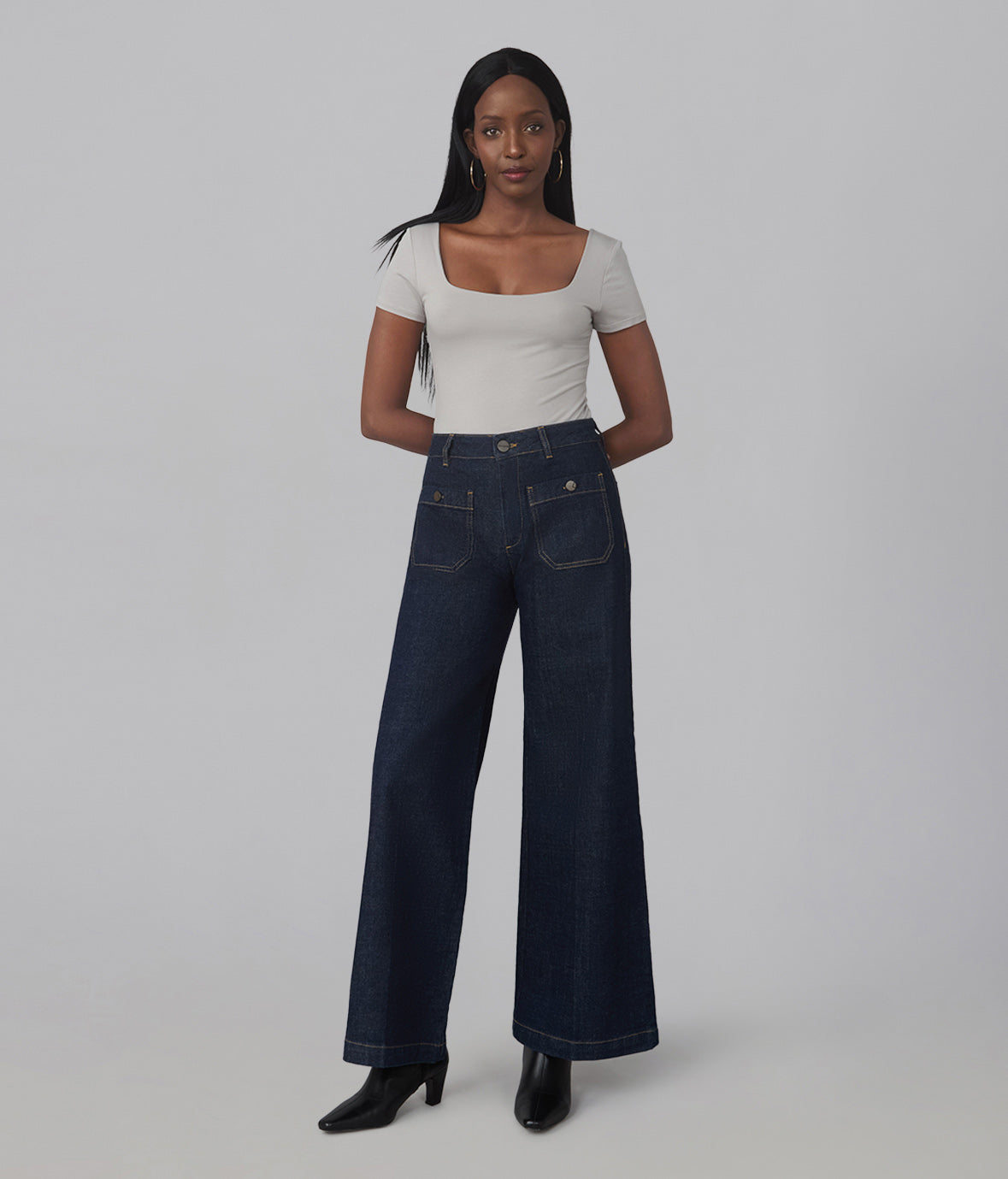 MILAN-DRW Ultra High Rise Wide Leg Jeans