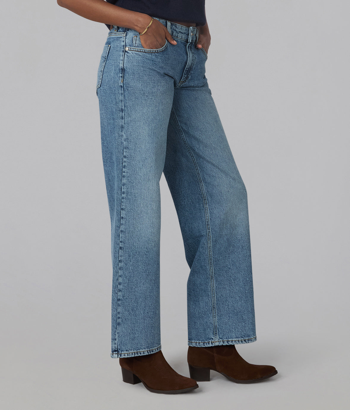 MIRO-EO Mid Rise Comfort Straight Jeans