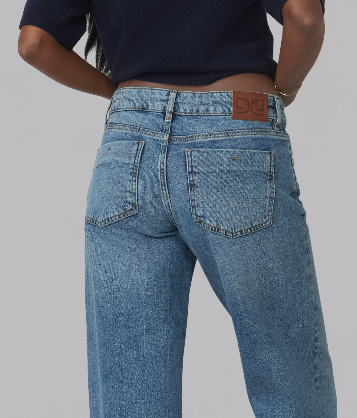 MIRO-EO Mid Rise Comfort Straight Jeans